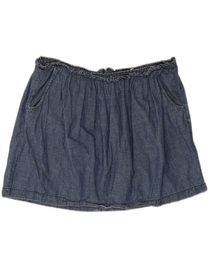 J. CREW Womens Mini Skirt US 10 Large W32  Blue Cotton Vintage J. Crew and Second-Hand J. Crew from Messina Hembry 