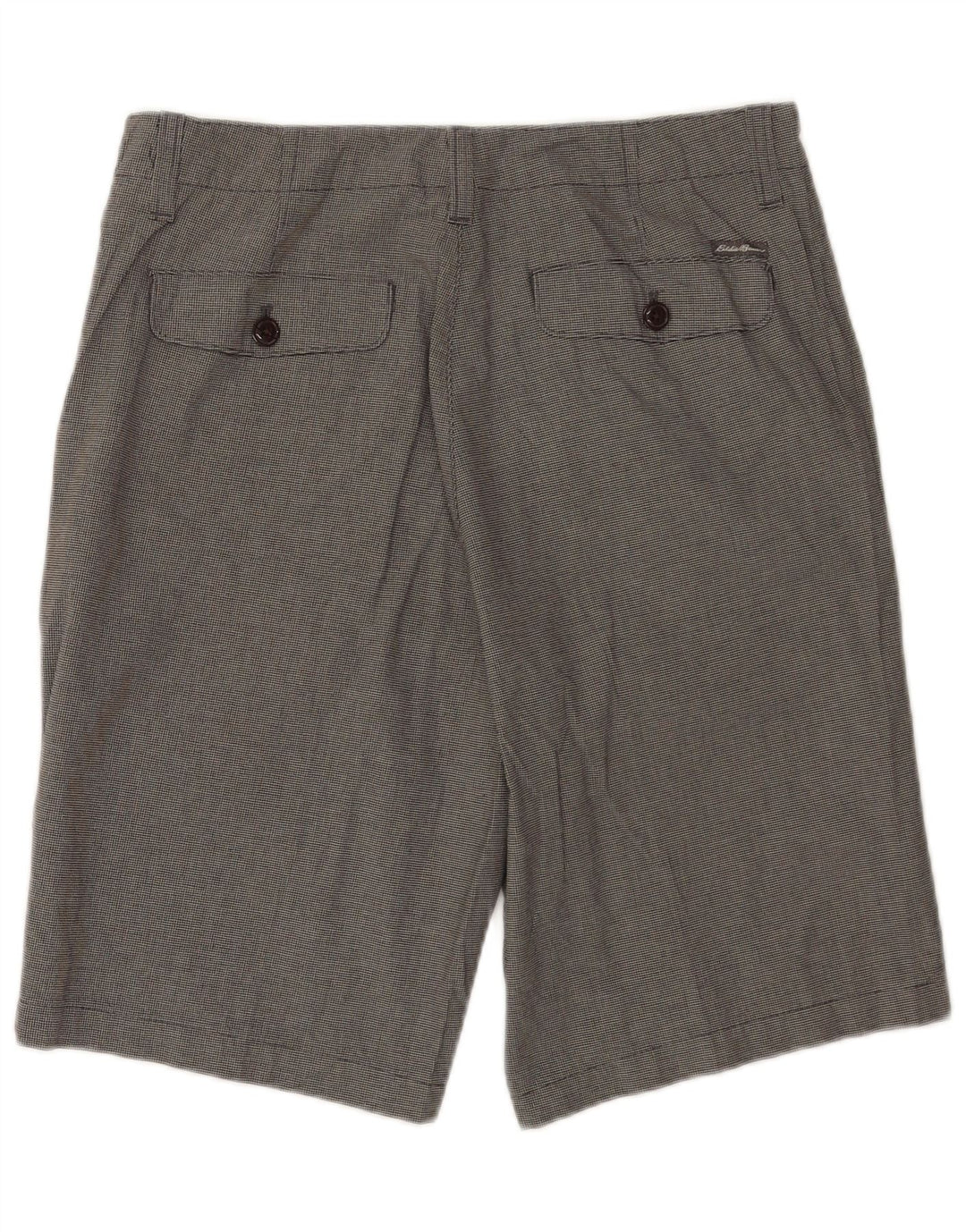Eddie Bauer Chino Shorts til mænd W33 Medium Grey Houndstooth Bomuld
