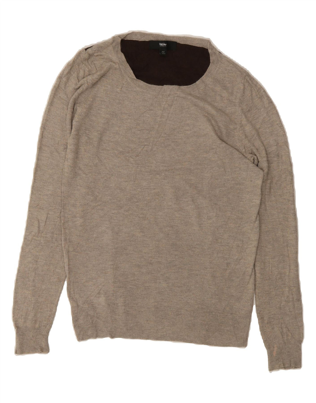 MOSSIMO Womens Crew Neck Jumper Sweater UK 14 Medium Grey Colourblock Vintage Mossimo and Second-Hand Mossimo from Messina Hembry 