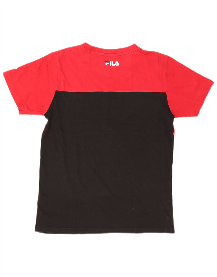 Fila Herre grafisk T-shirt Top Lille flerfarvet Colourblock Bomuld