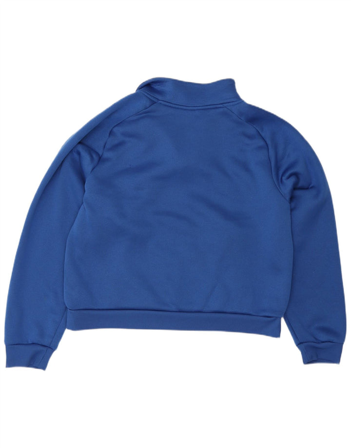 Under Armour Herre Crop Zip Neck Sweatshirt Jumper Large Blue Polyester