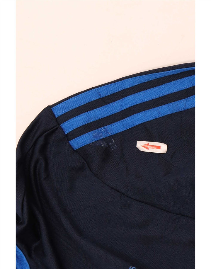 Adidas Træningsdragt til mænd Topjakke UK 38/40 Medium Navy Blue Polyester