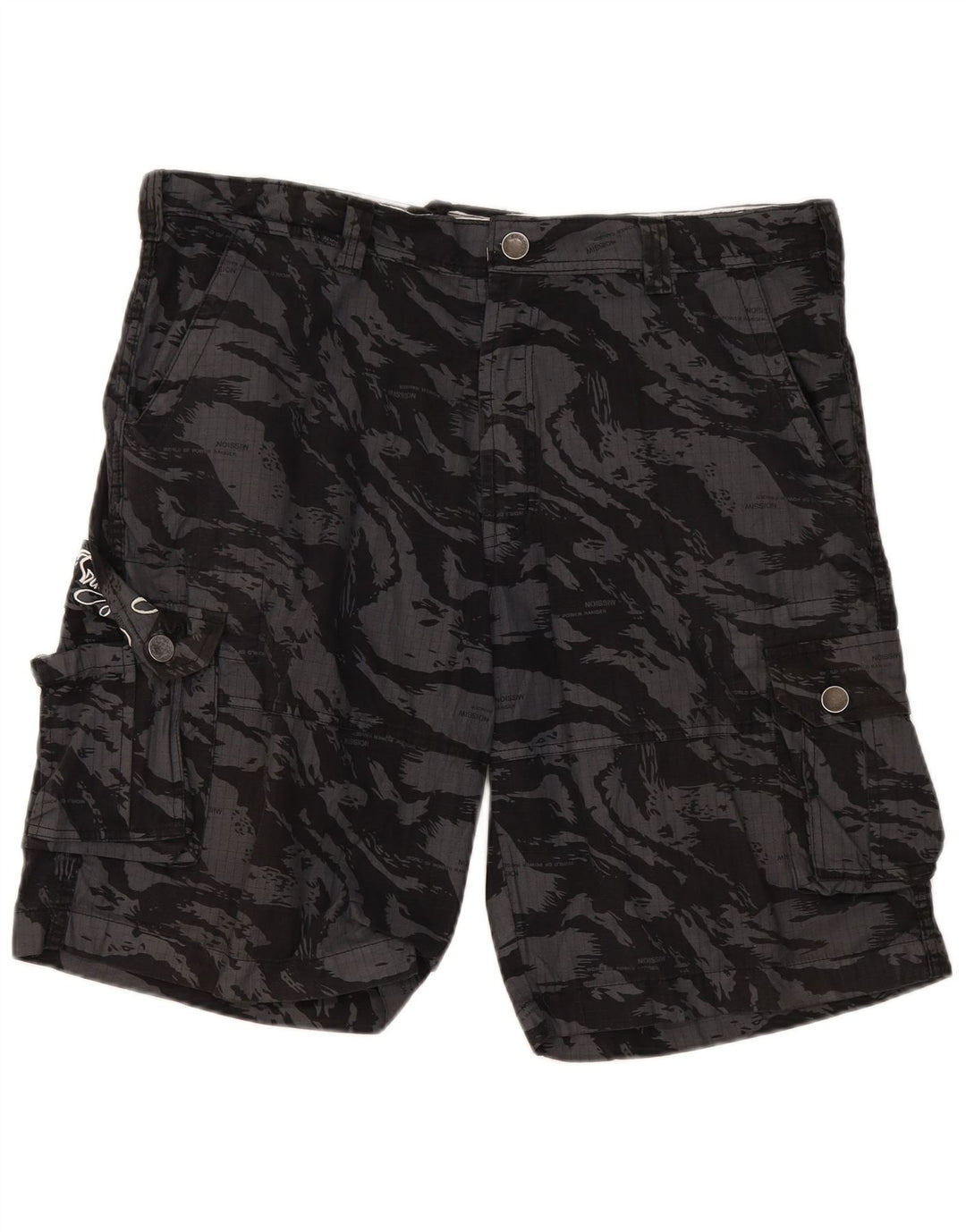 Billabong Herre Graphic Cargo Shorts W40 XL Grå Camouflage