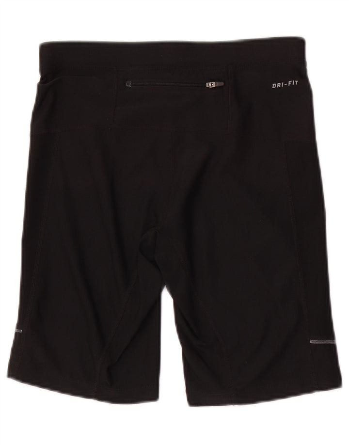 Nike Dame Dri Fit Sport Shorts UK 8 Small Black Polyester