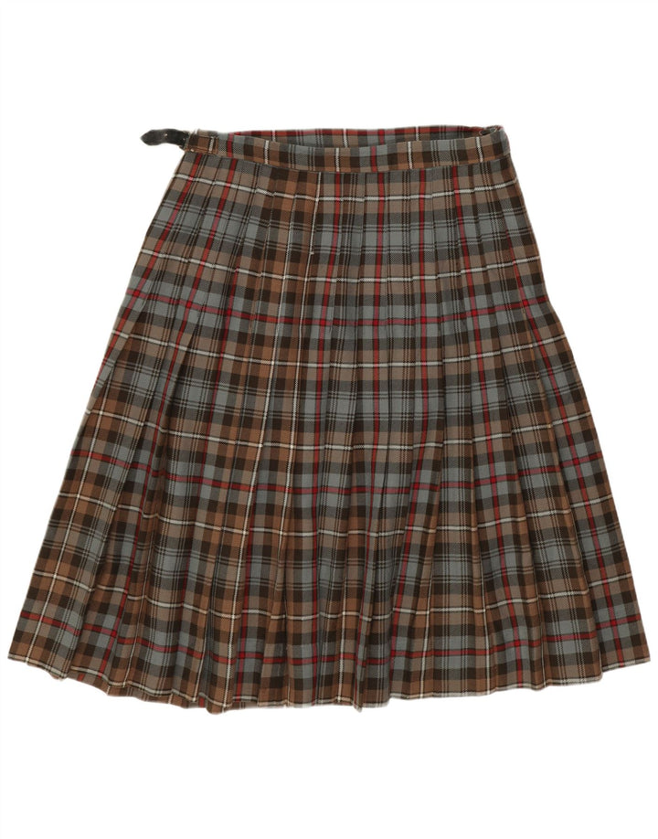 James Pringle Kvinder Kilted Wrap Nederdel W30 Medium Brun Ternet Ny Uld