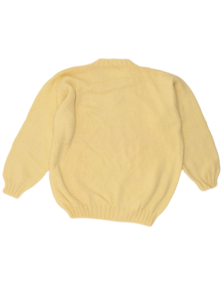Vintage herre V-hals sweater stor gul