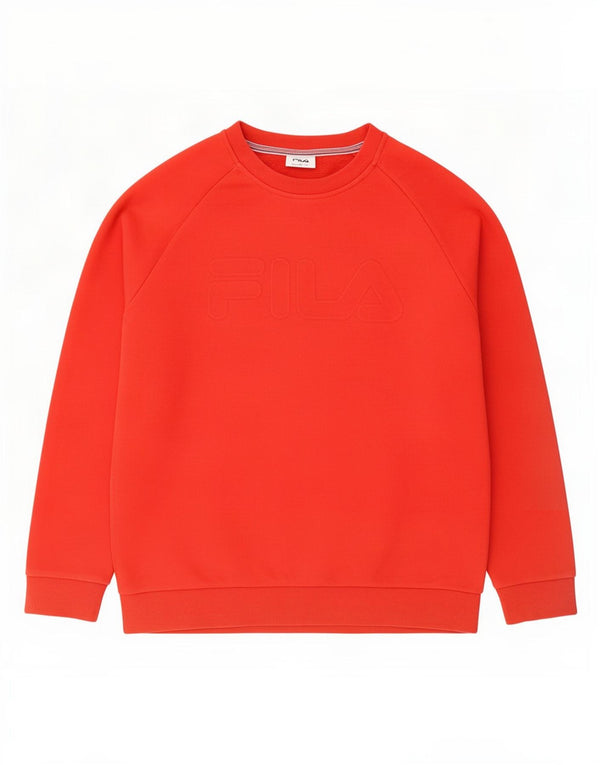 Fila Herre Sweatshirt Jumper Stor Rød Bomuld