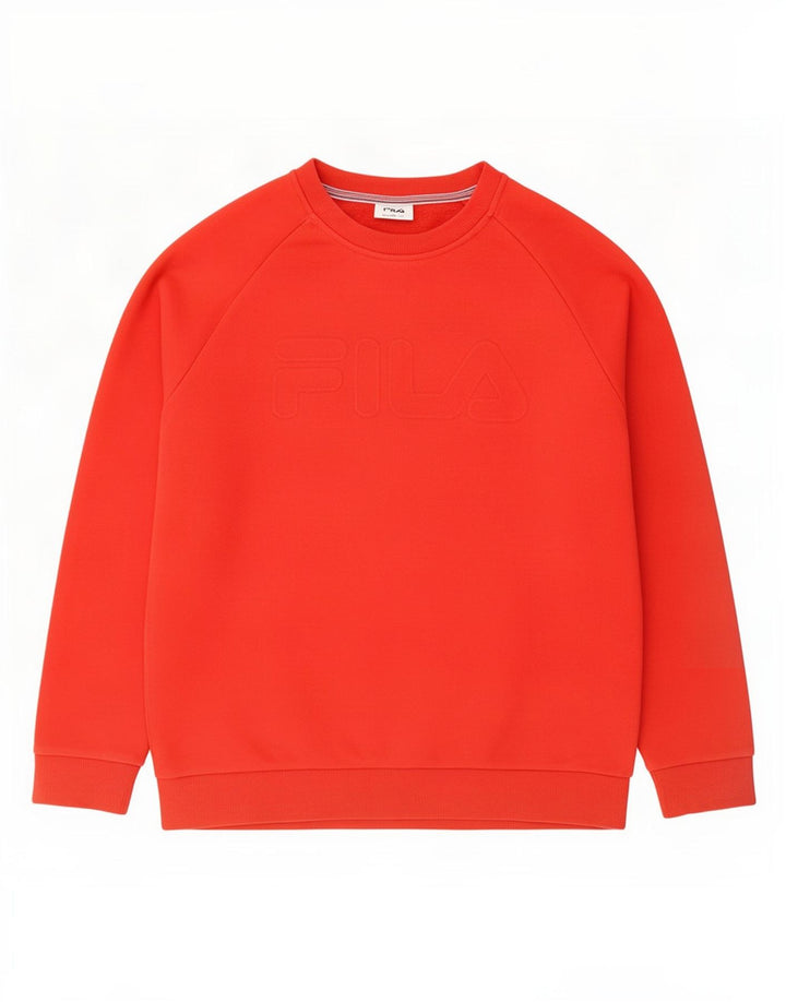 Fila Herre Sweatshirt Jumper Stor Rød Bomuld