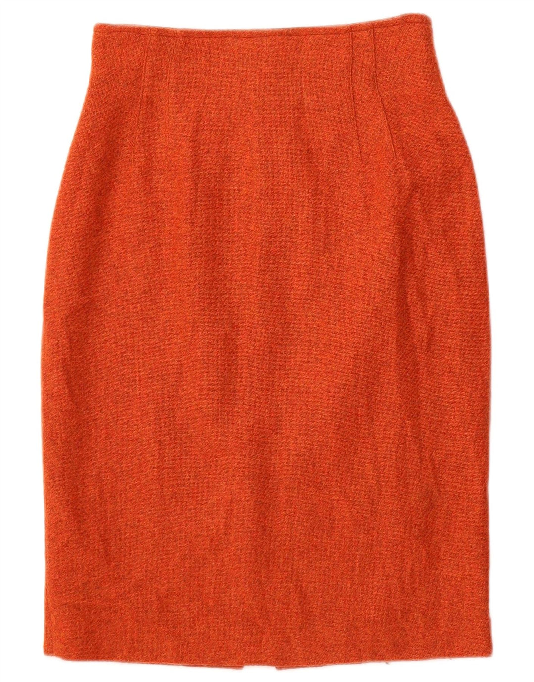 Mazzonetto Kvinder Højtalje Pencil Skirt IT 42 Medium W24 Orange Uld