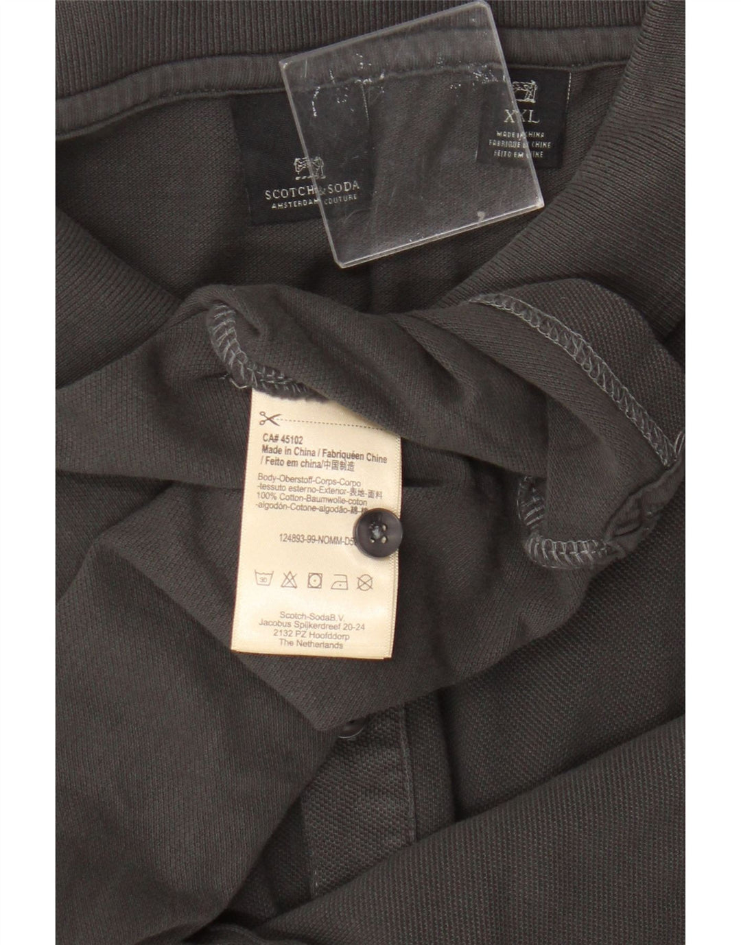Scotch & Soda Polo Shirt til mænd 2XL Grå Bomuld