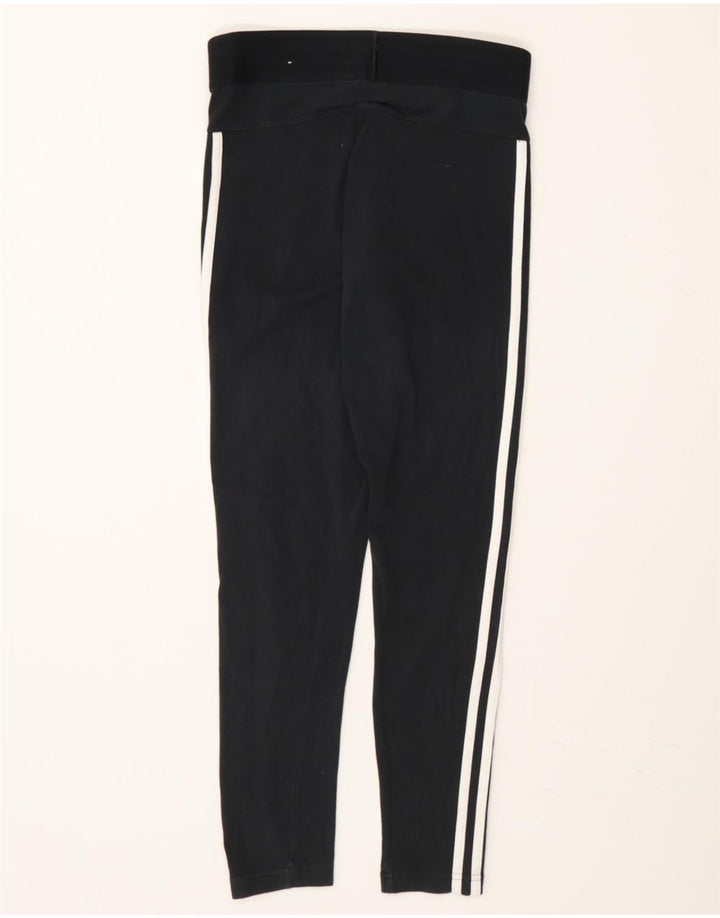 ADIDAS Womens Leggings UK 8/10 Small  Black Cotton Vintage Adidas and Second-Hand Adidas from Messina Hembry 