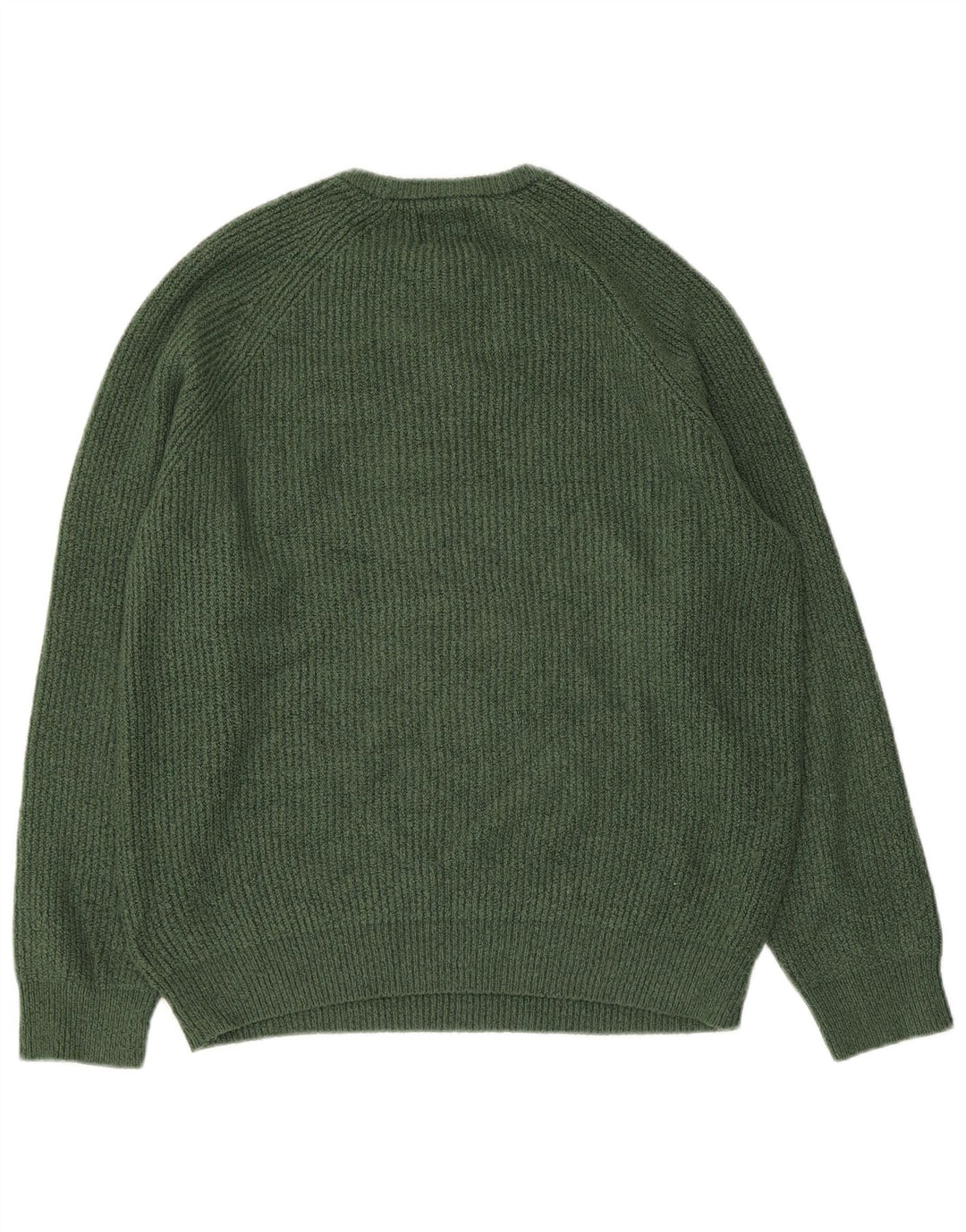 Marks & Spencer Herre sweater med rund hals, stor grøn polyamid