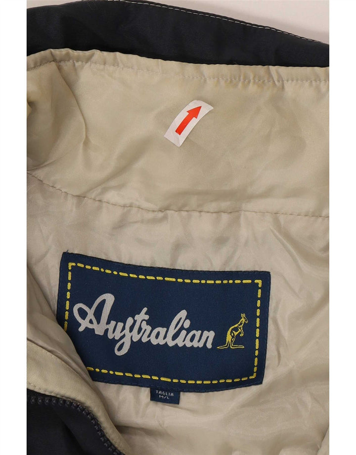 AUSTRALIAN L'ALPINA Herre Windbreaker Jacket UK 38 Medium Navy Blue