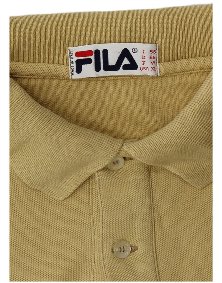 Fila Herre Polo Shirt IT 56 XL Beige Bomuld