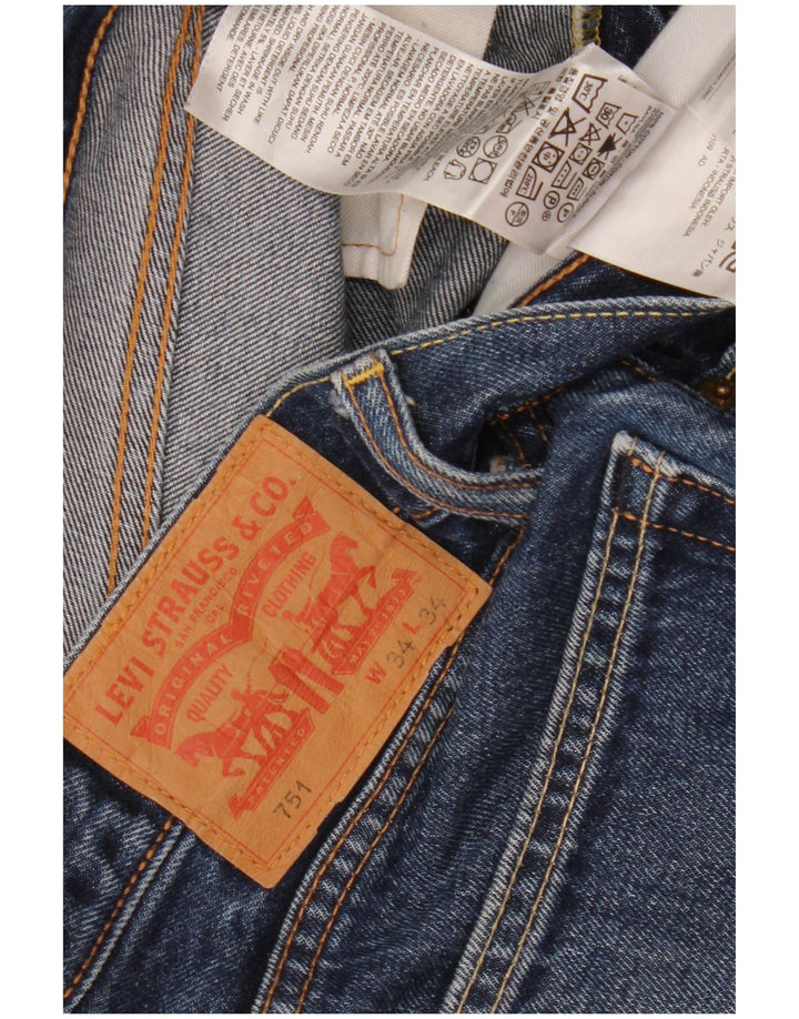 Levi's Herre 751 lige jeans W34 L29 blå bomuld