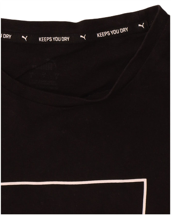 Puma Herre grafisk T-shirt top lille sort bomuld