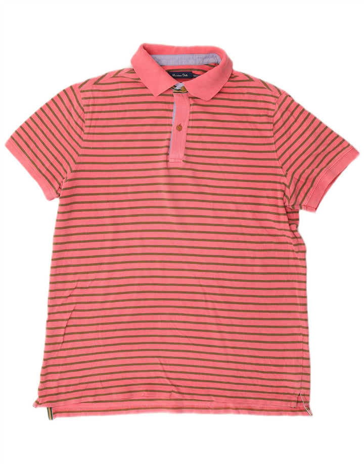 Massimo Dutti Herre poloshirt Medium Pink Stribet Bomuld