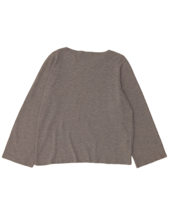 Zara Dame Trafaluc Oversized Top Langærmet UK 10 Lille Grå