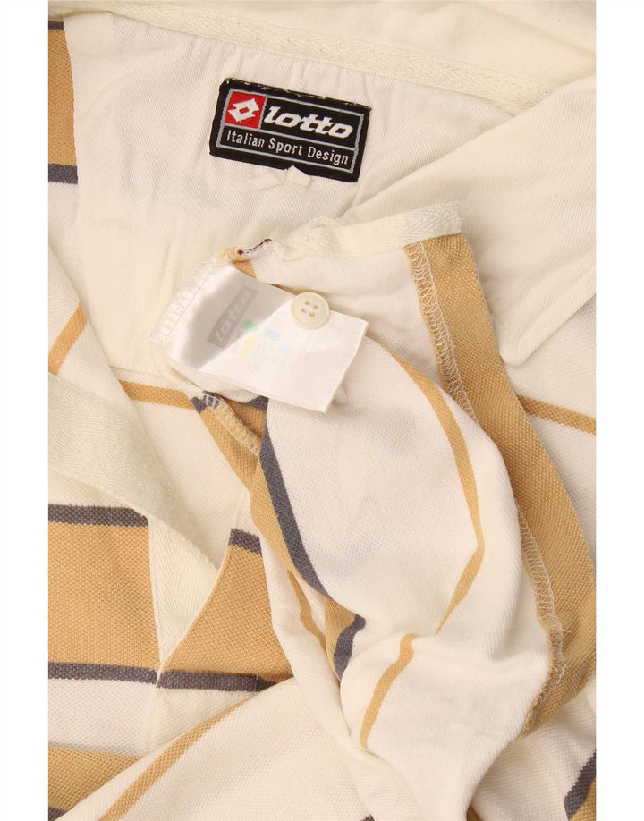 Lotto Herre Polo Shirt Stor Hvid Stribet