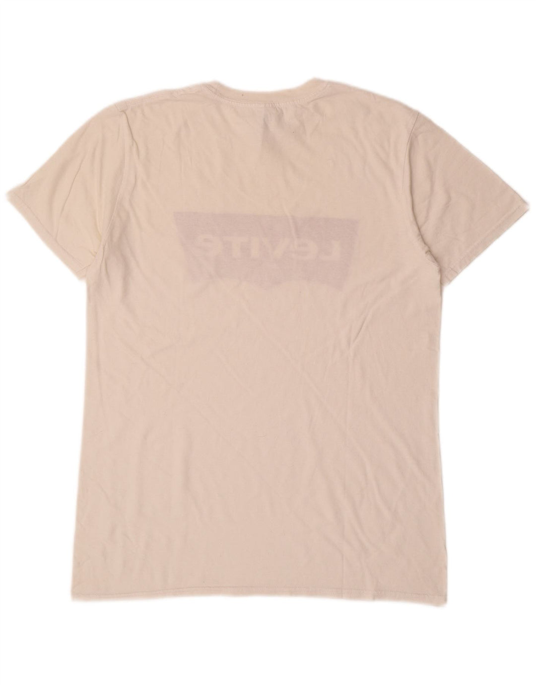 LEVI'S Herre grafisk T-shirt Top Medium Hvid Bomuld