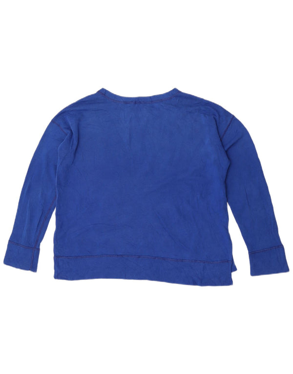 Polo Ralph Lauren Dame Oversized Sweatshirt Jumper UK 10 Small Blue