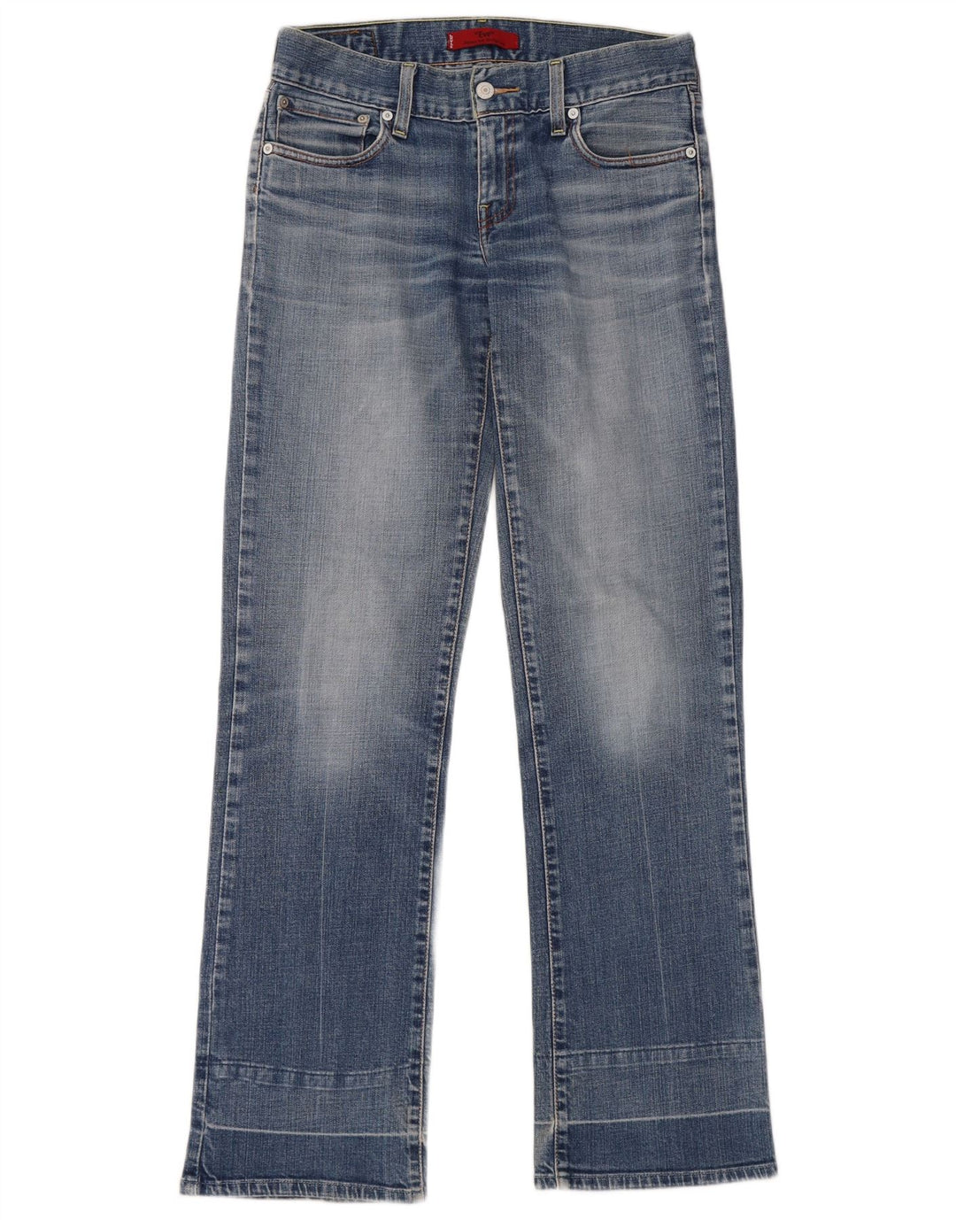 Levi's Dame Eve Square Cut Straight Jeans W30 L34 Blå Bomuld