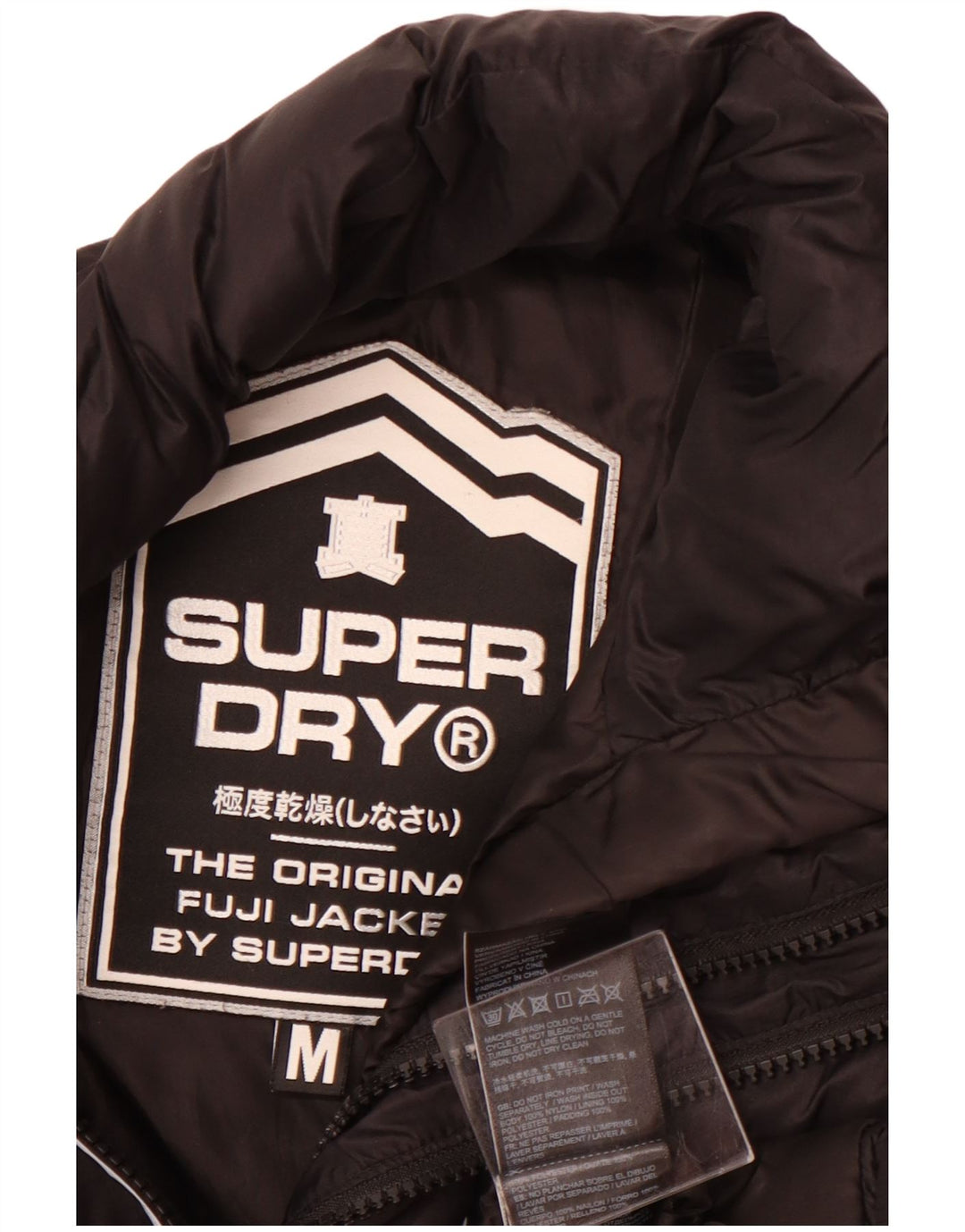 Superdry Polstret Herrejakke UK 38 Medium Sort Nylon