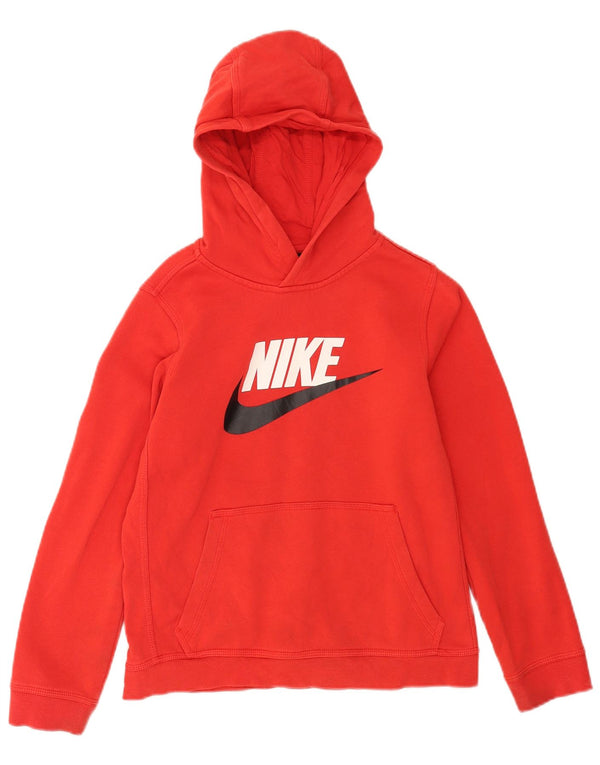 Nike drenge grafisk hættetrøje 12-13 år stor rød bomuld