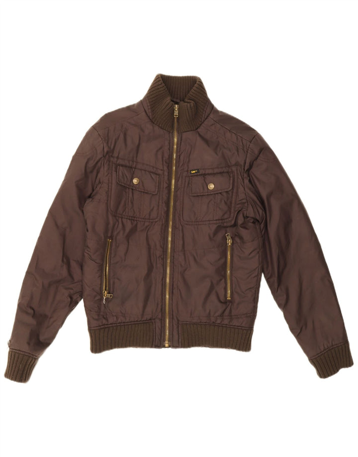Lee Bomber Jacket UK 38 Medium Brun Polyamid