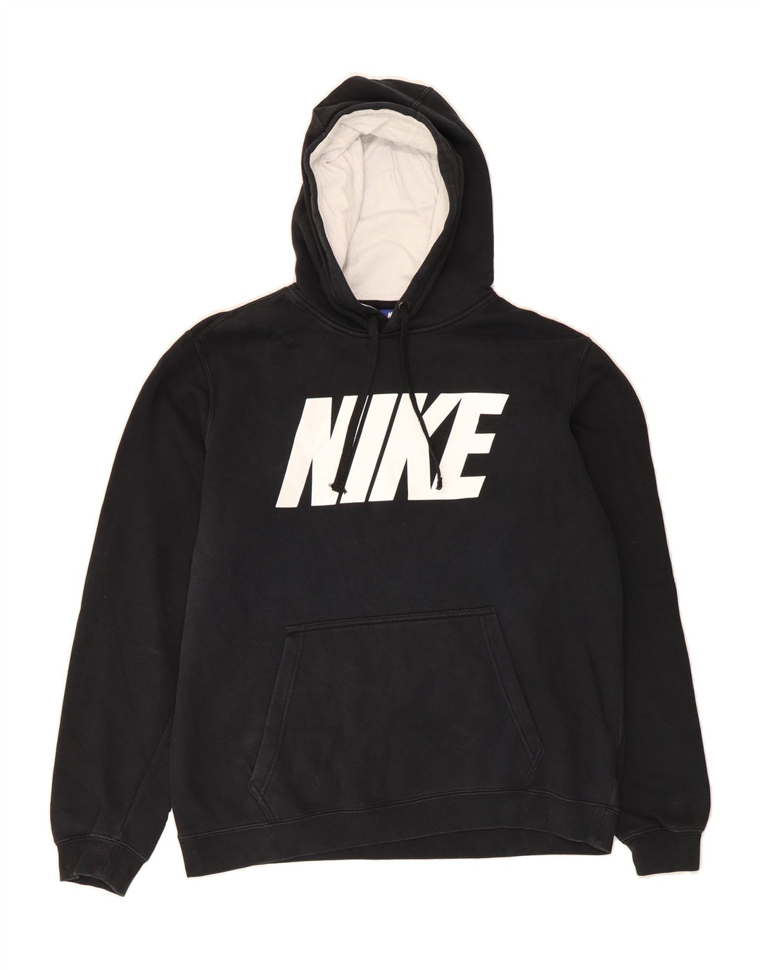 NIKE Mens Graphic Hoodie Jumper Large Black Cotton Vintage Nike and Second-Hand Nike from Messina Hembry 