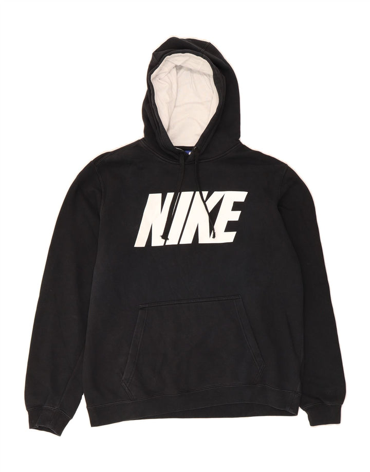 NIKE Mens Graphic Hoodie Jumper Large Black Cotton Vintage Nike and Second-Hand Nike from Messina Hembry 