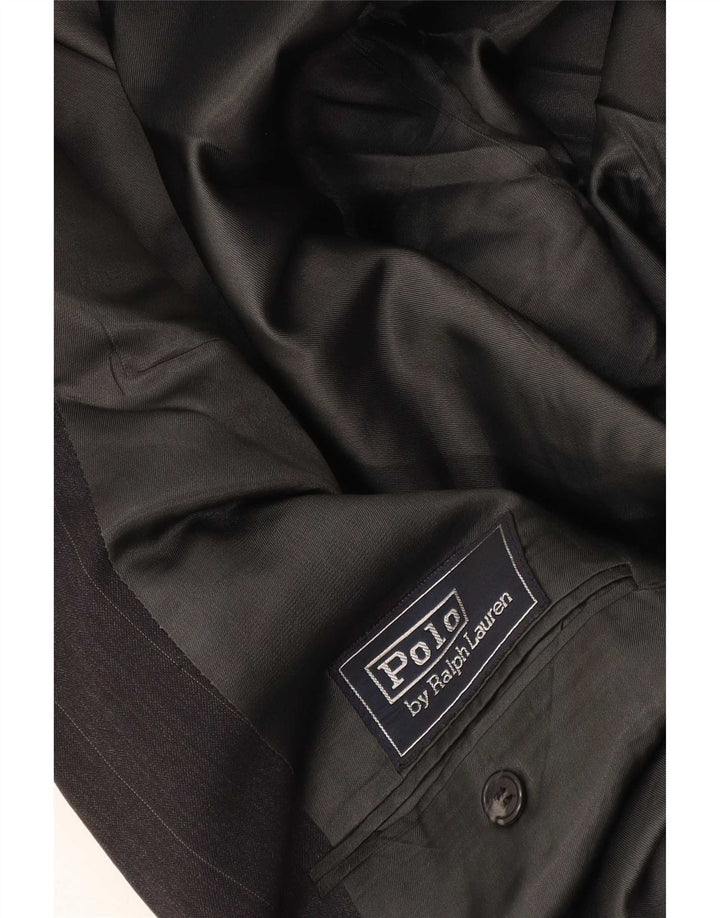 Polo Ralph Lauren Herre 2-knaps blazerjakke UK 38 Mellem sort stribet