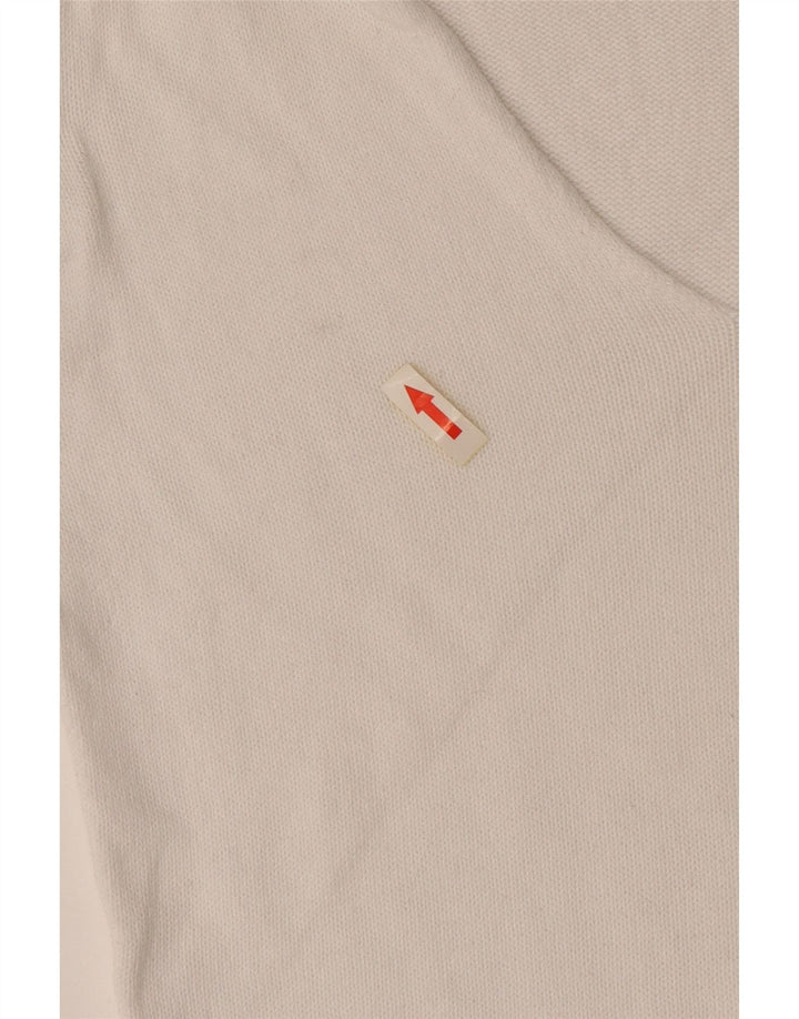 Lotto Dame V-hals sweater UK 12 Medium Hvid Bomuld