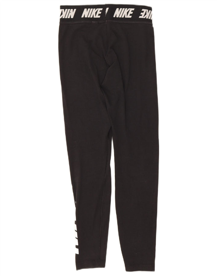 Nike Dame Grafiske Leggings UK 8 Small Black Bomuld
