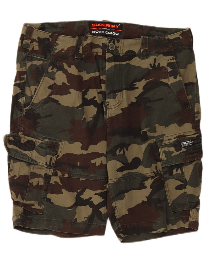 Superdry Herre Cargo Shorts W36 Large Khaki Camouflage Cotton Army