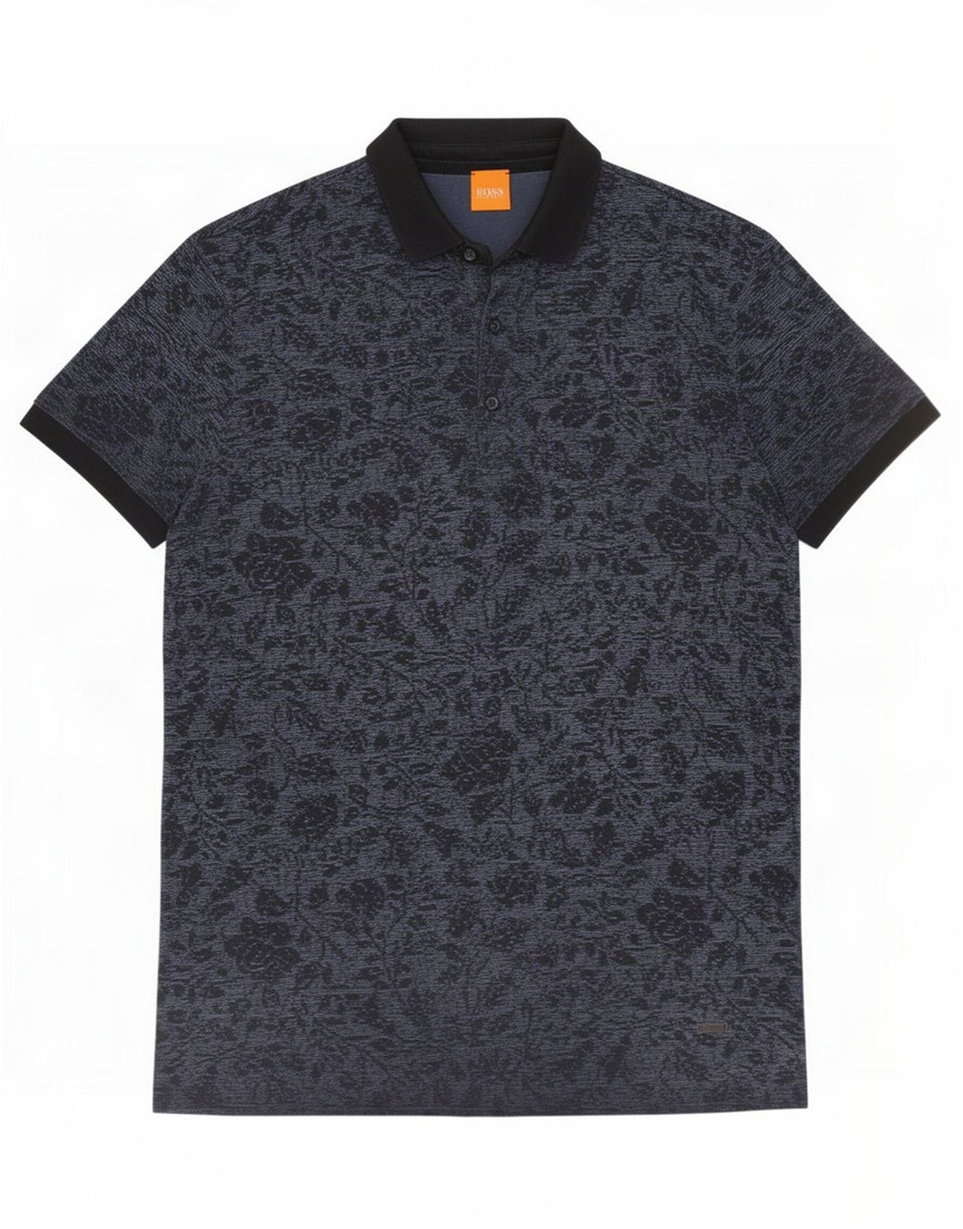 Hugo Boss herre poloshirt Medium marineblå blomster bomuld