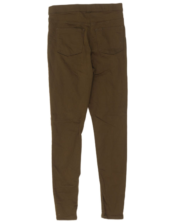 Marks & Spencer Dame Jegging Jeans UK 10 Small W28 L30 Khaki Cotton