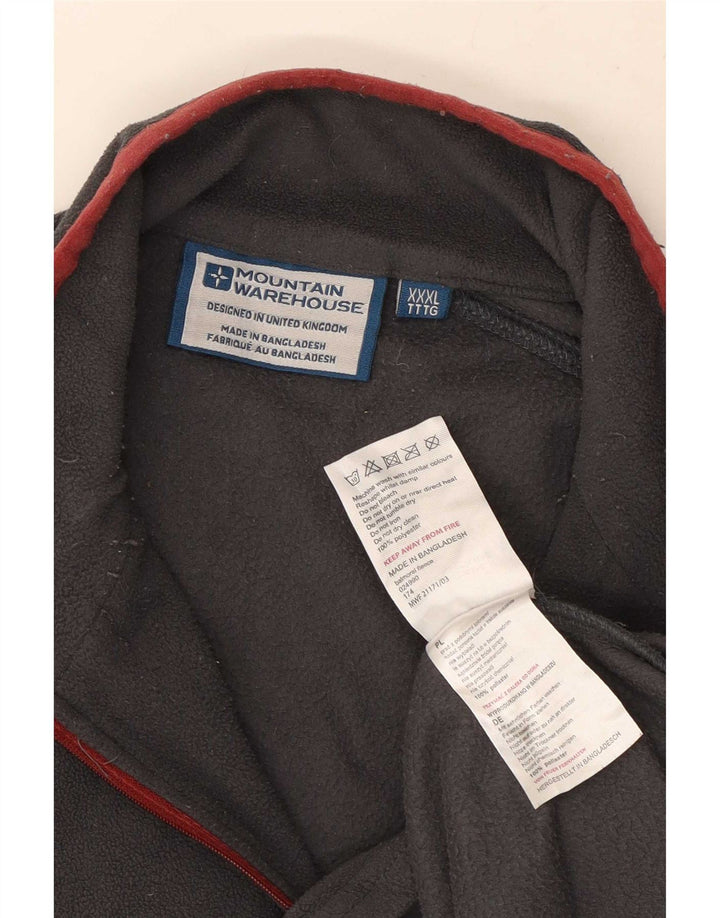 Mountain Warehouse Herre Zip Neck Fleece Jumper 3XL Grå Polyester