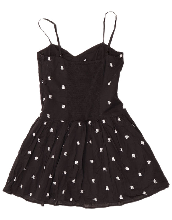 Zara Dame Sundress UK 8 Small Black Floral