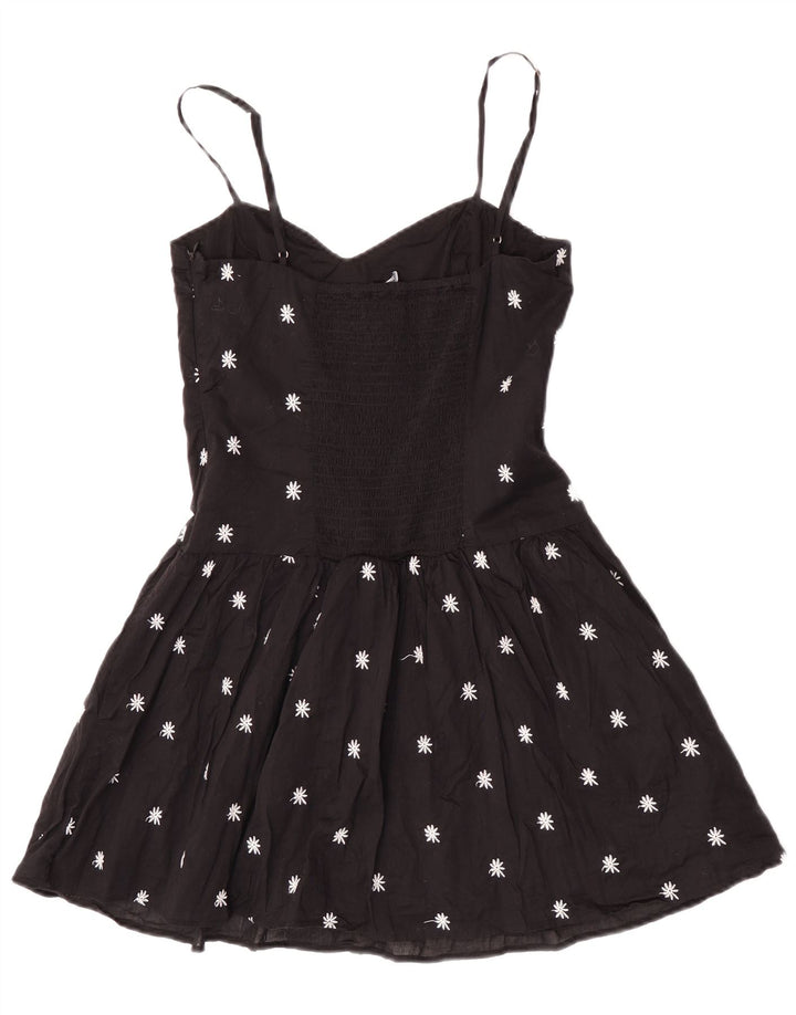 Zara Dame Sundress UK 8 Small Black Floral