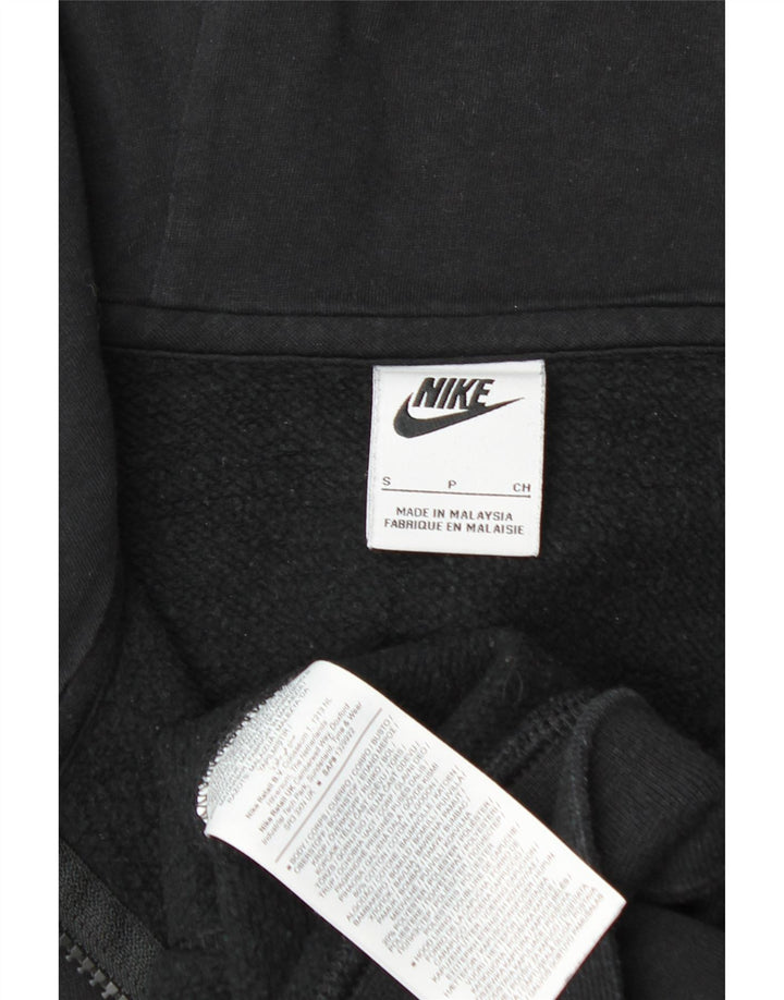NIKE Hættetrøje med lynlås til mænd, lille sort bomuld