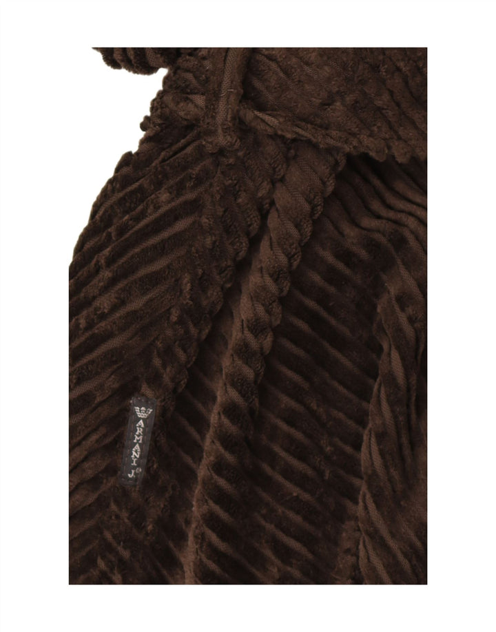 Armani Jeans Dame Corduroy Frakke UK 14 Medium Brun Bomuld
