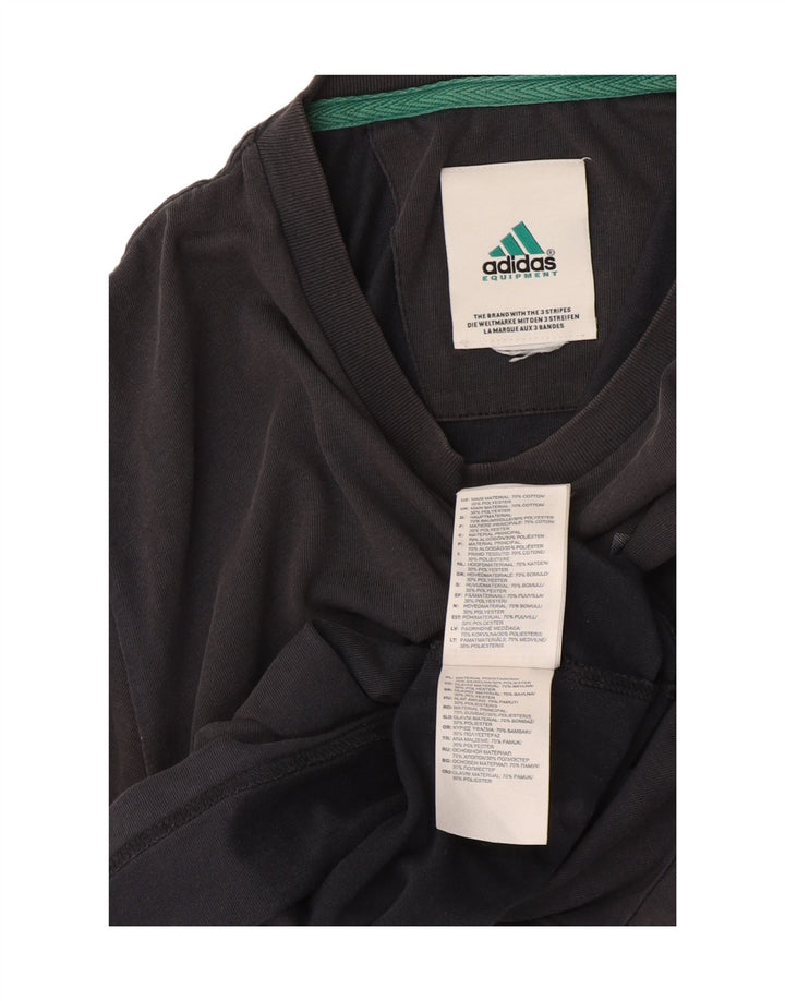 Adidas Herre Grafisk T-Shirt Top Lille Grå Bomuld