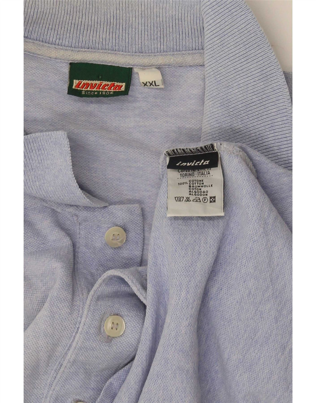 Invicta herre poloshirt 2XL blå bomuld
