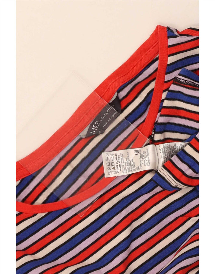 Marks & Spencer Dame Top Langærmet UK 22 3XL Flerfarvet Stribet