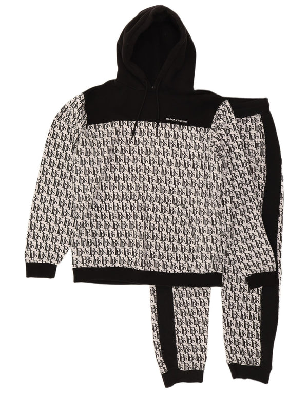 BLACK SQUAD Herre grafisk Regular Fit Fuld træningsdragt XL Hvid Colourblock