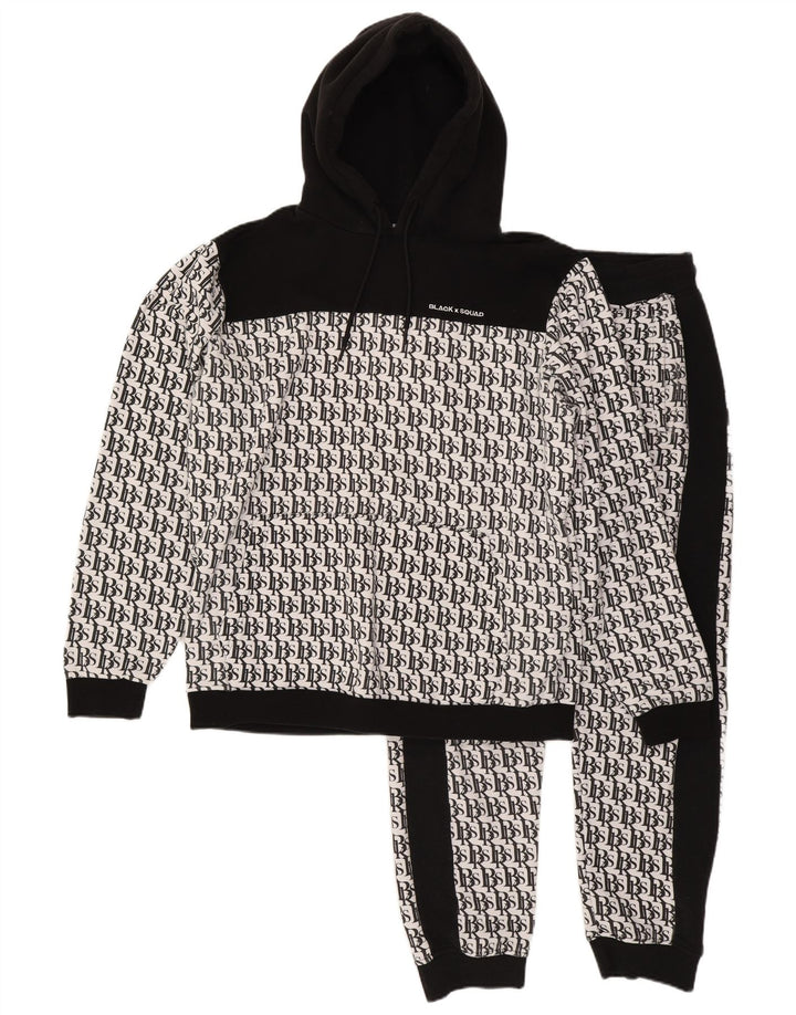 BLACK SQUAD Herre grafisk Regular Fit Fuld træningsdragt XL Hvid Colourblock