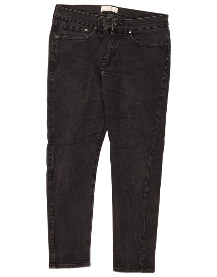 Marks & Spencer Skinny Jeans til mænd W32 L29 sort bomuld