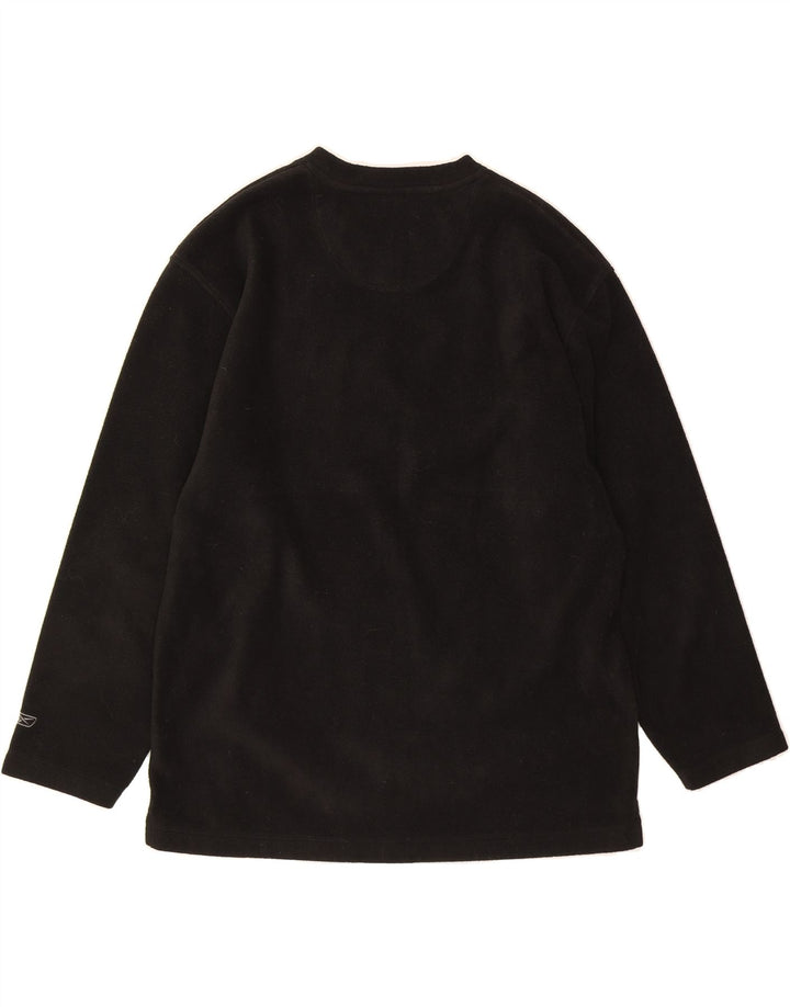 REEBOK Mens Fleece Jumper Medium Black Polyester Vintage Reebok and Second-Hand Reebok from Messina Hembry 