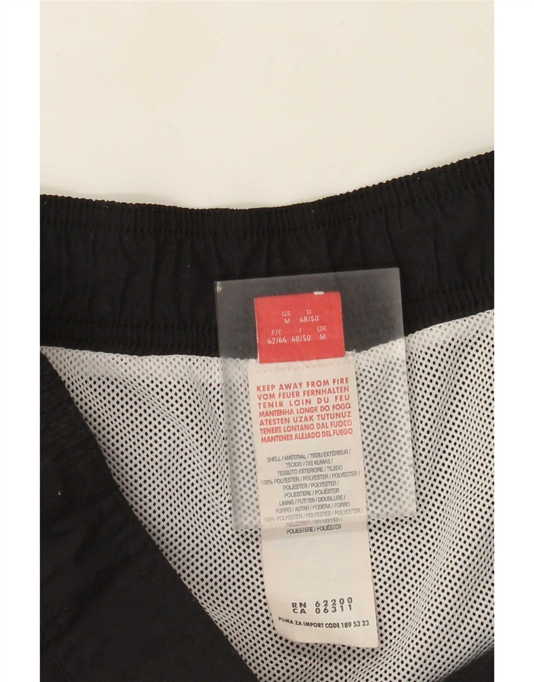 Puma Herre grafiske svømmeshorts Medium Sort Colourblock Polyester